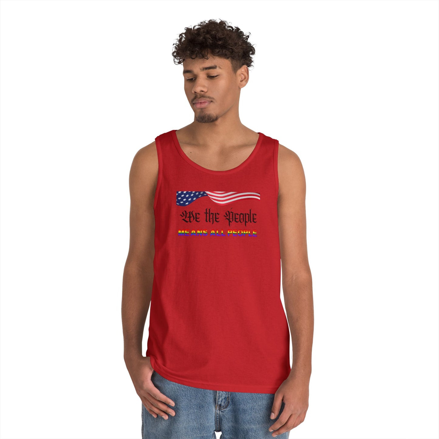 We the People Means All People Unisex Heavy Cotton Tank Top