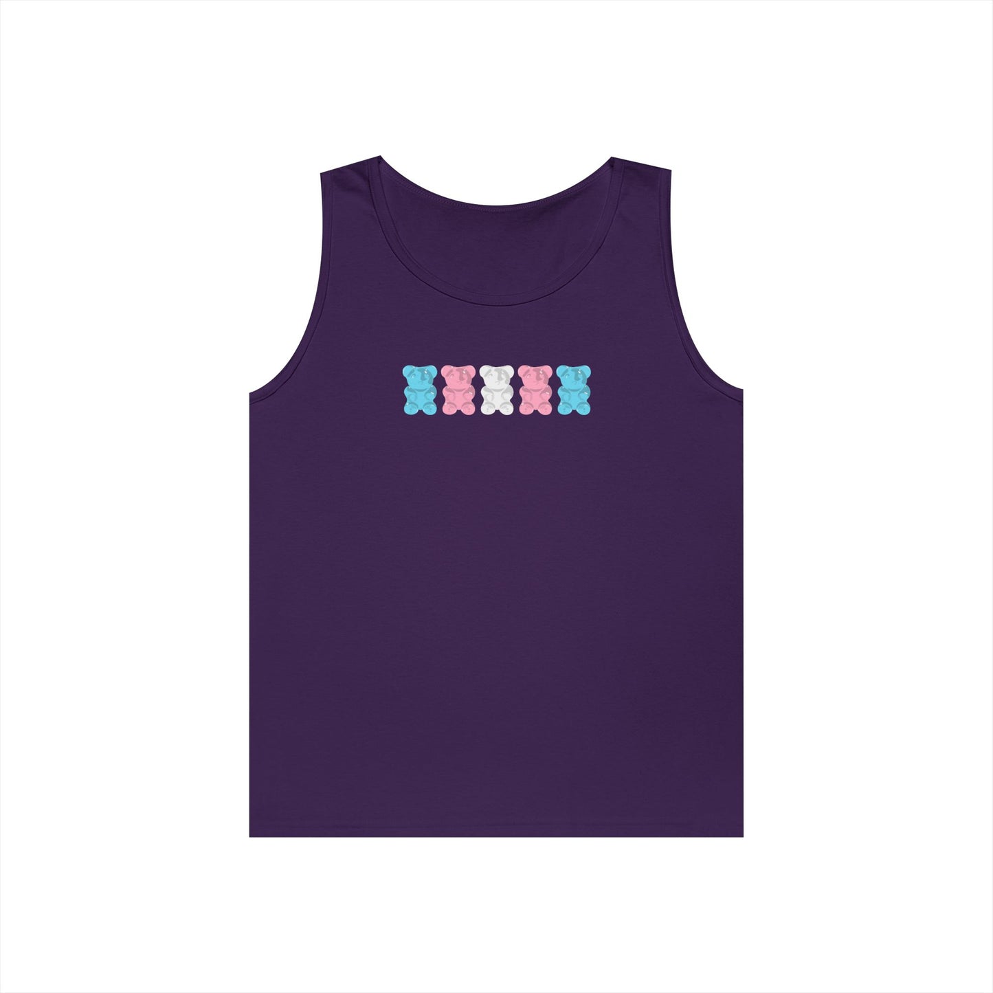 Trans Pride Gummy Bears Unisex Heavy Cotton Tank Top