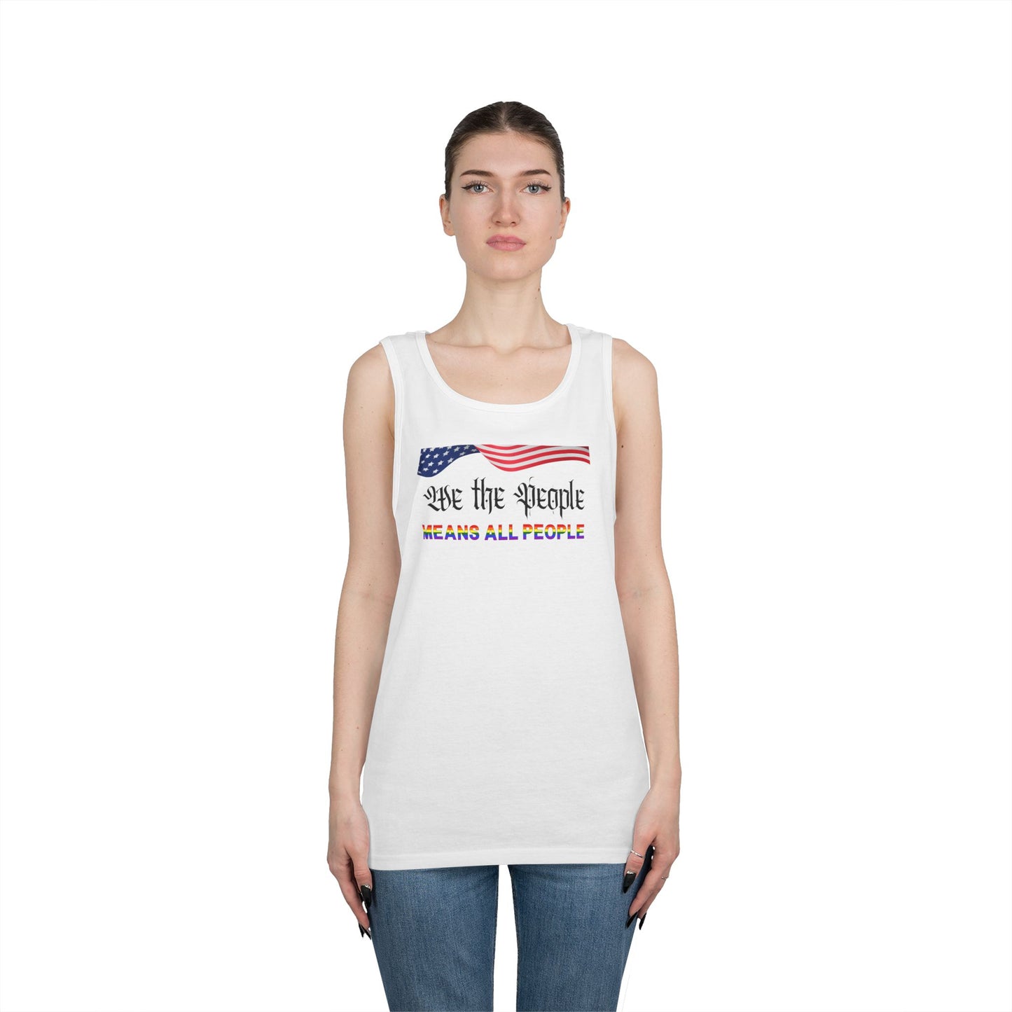 We the People Means All People Unisex Heavy Cotton Tank Top