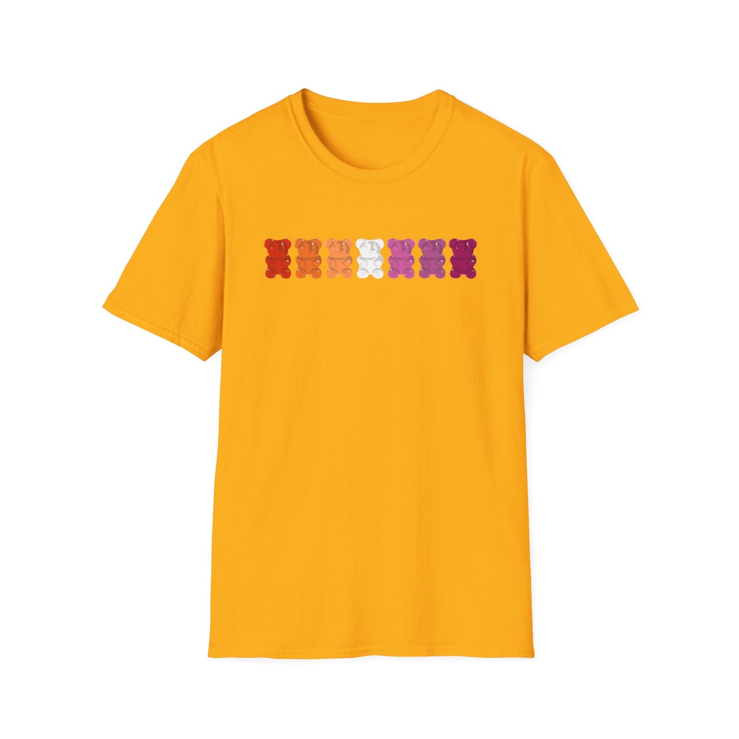 Lesbian Pride Gummy Bears Unisex Softstyle T-Shirt