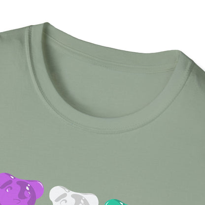 Genderqueer Pride Gummy Bears Unisex Softstyle T-Shirt
