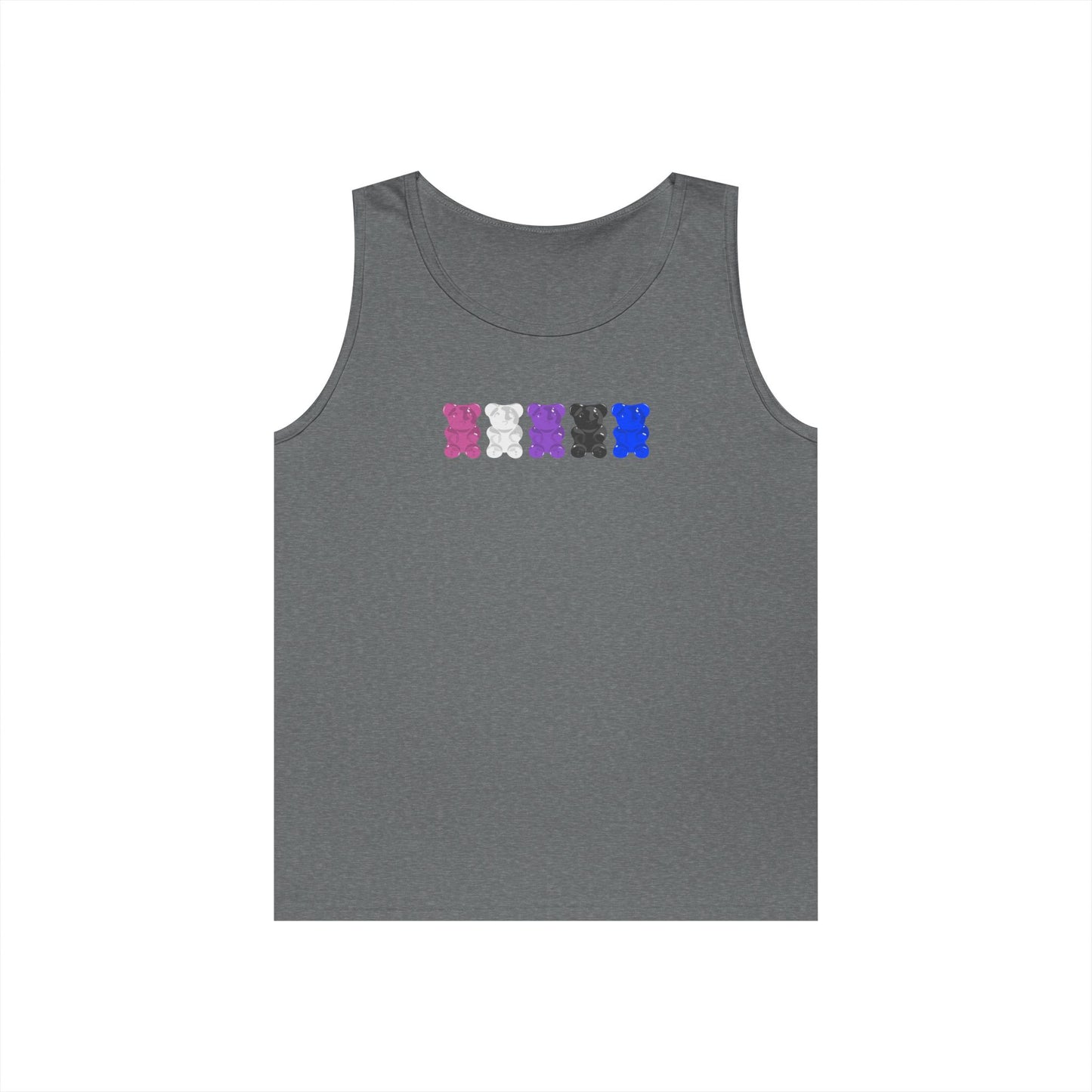 Genderfluid Pride Gummy Bears Unisex Heavy Cotton Tank Top
