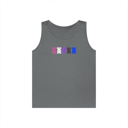 Genderfluid Pride Gummy Bears Unisex Heavy Cotton Tank Top