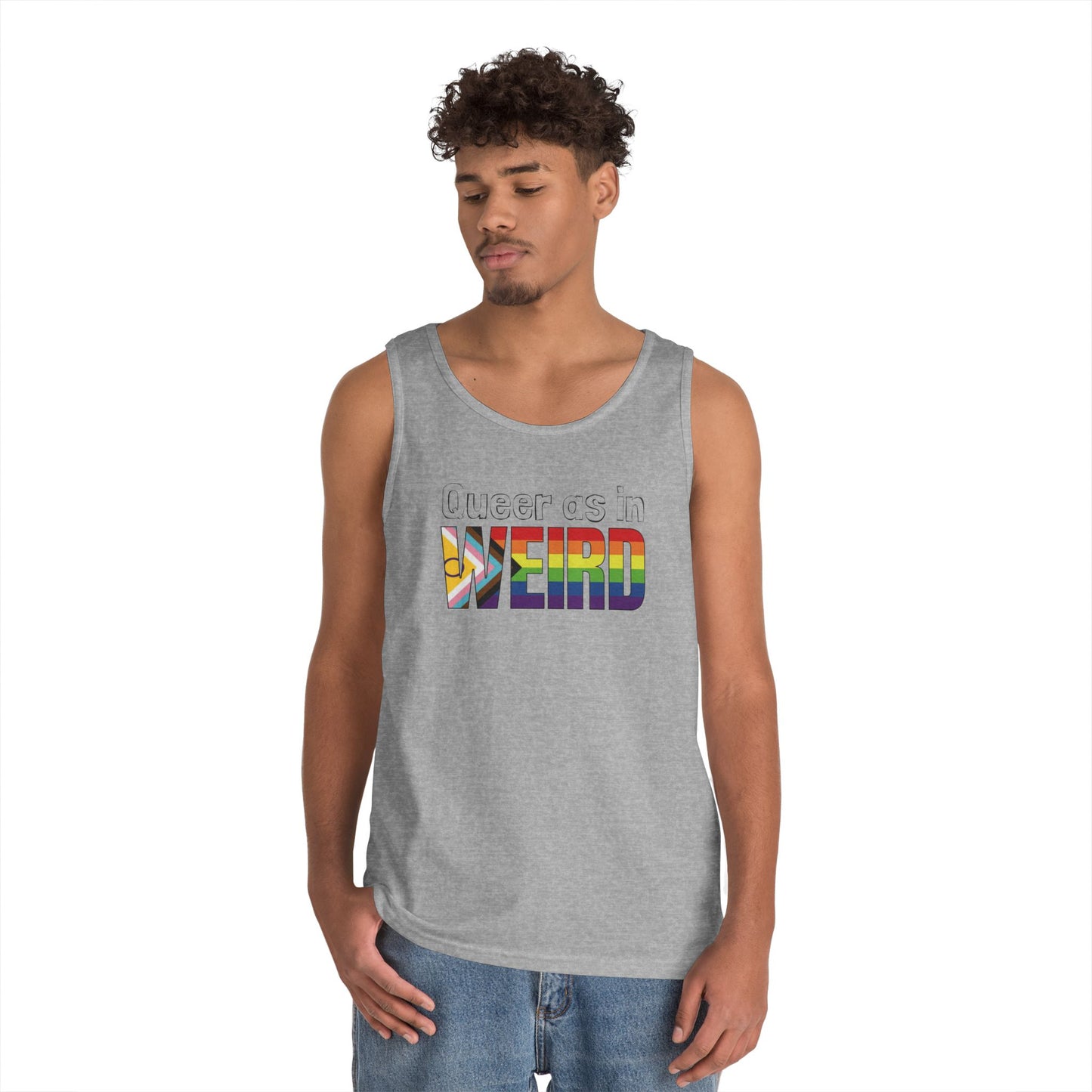 Queer As In Weird Unisex Heavy Cotton Tank Top