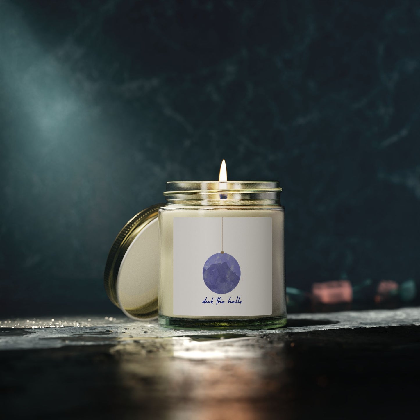 Deck the Halls Scented Candles, Coconut Apricot Wax (4oz, 9oz)
