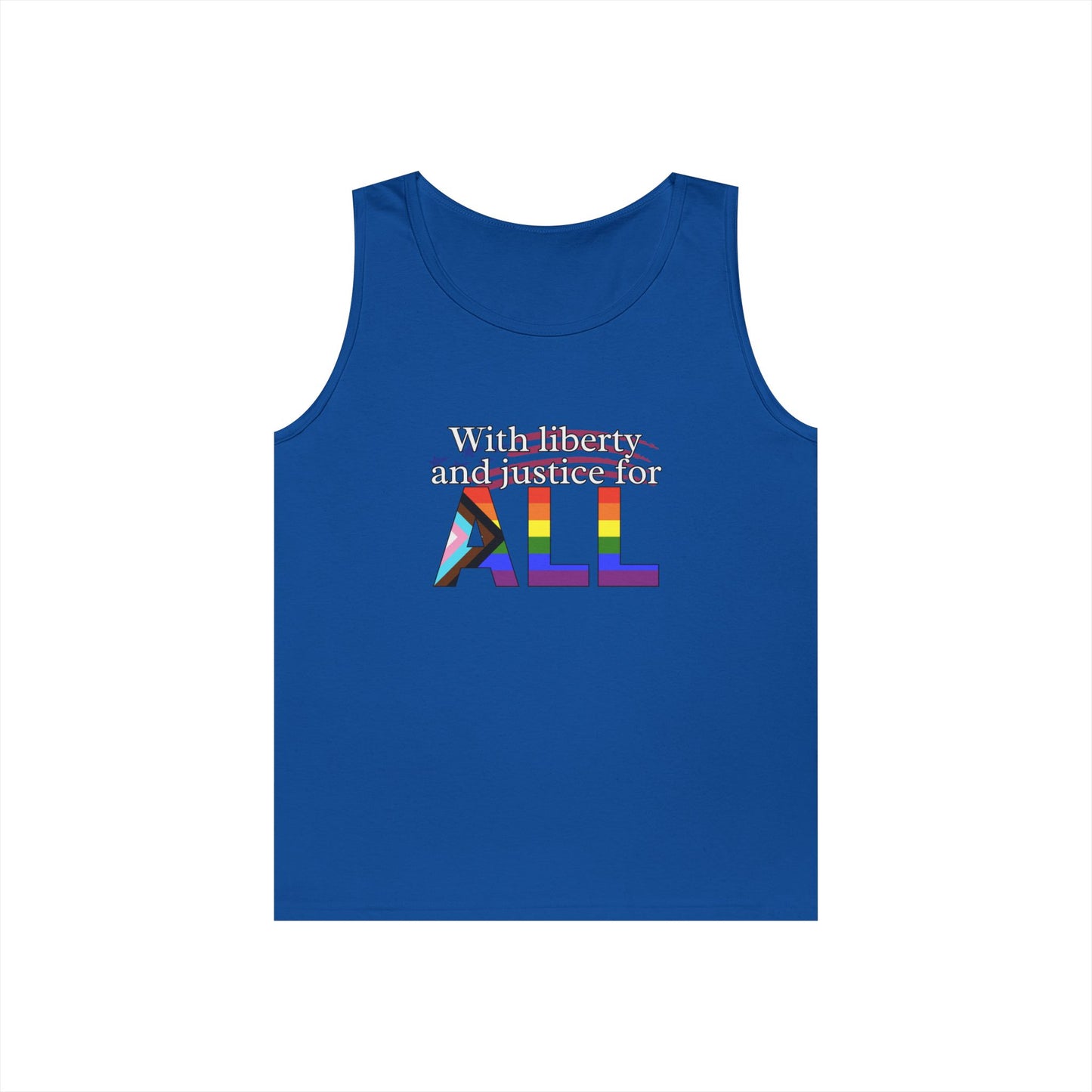 With Liberty and Justice for ALL Unisex Heavy Cotton Tank Top