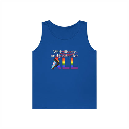 With Liberty and Justice for ALL Unisex Heavy Cotton Tank Top