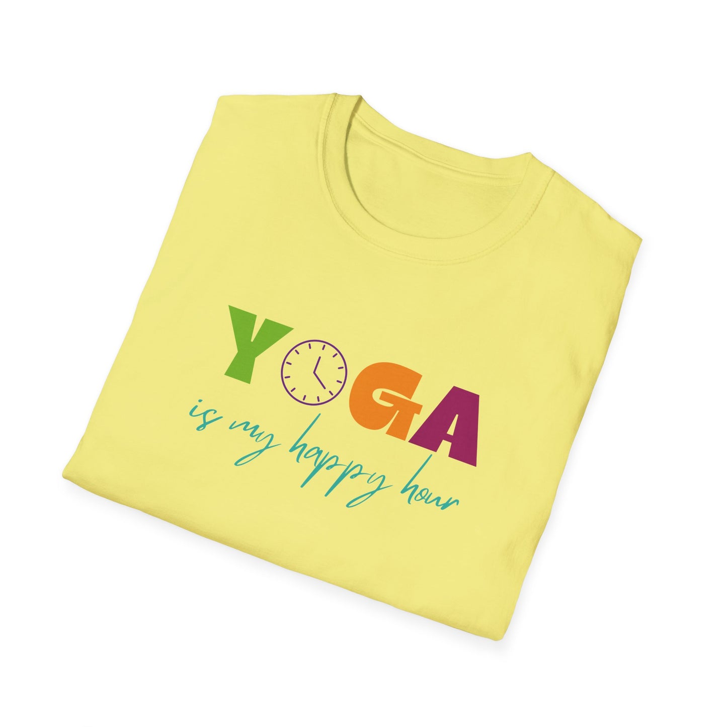 Yoga Is My Happy Hour Unisex Softstyle T-Shirt