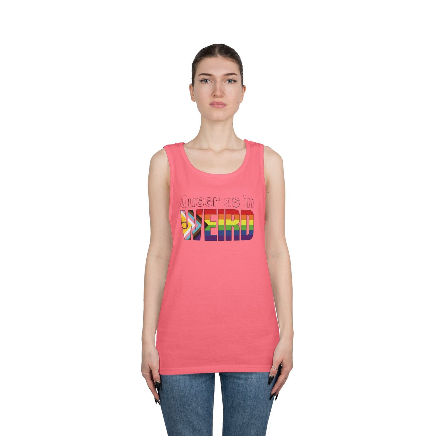 Queer As In Weird Unisex Heavy Cotton Tank Top