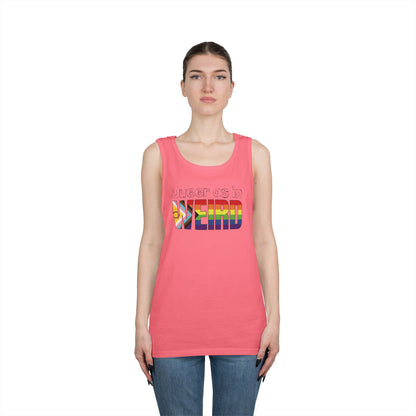 Queer As In Weird Unisex Heavy Cotton Tank Top