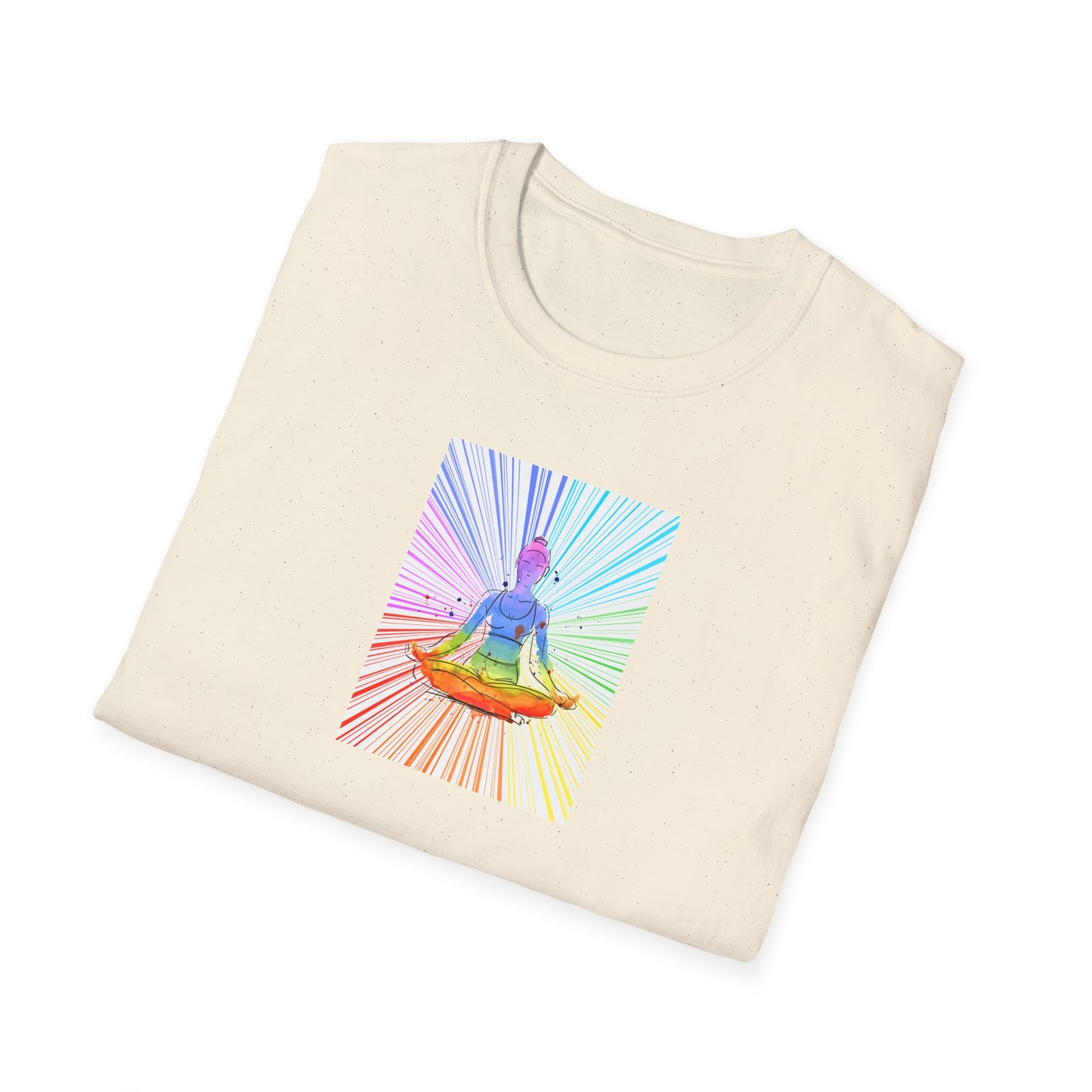 Fractal Rainbow Yoga Unisex Softstyle T-Shirt
