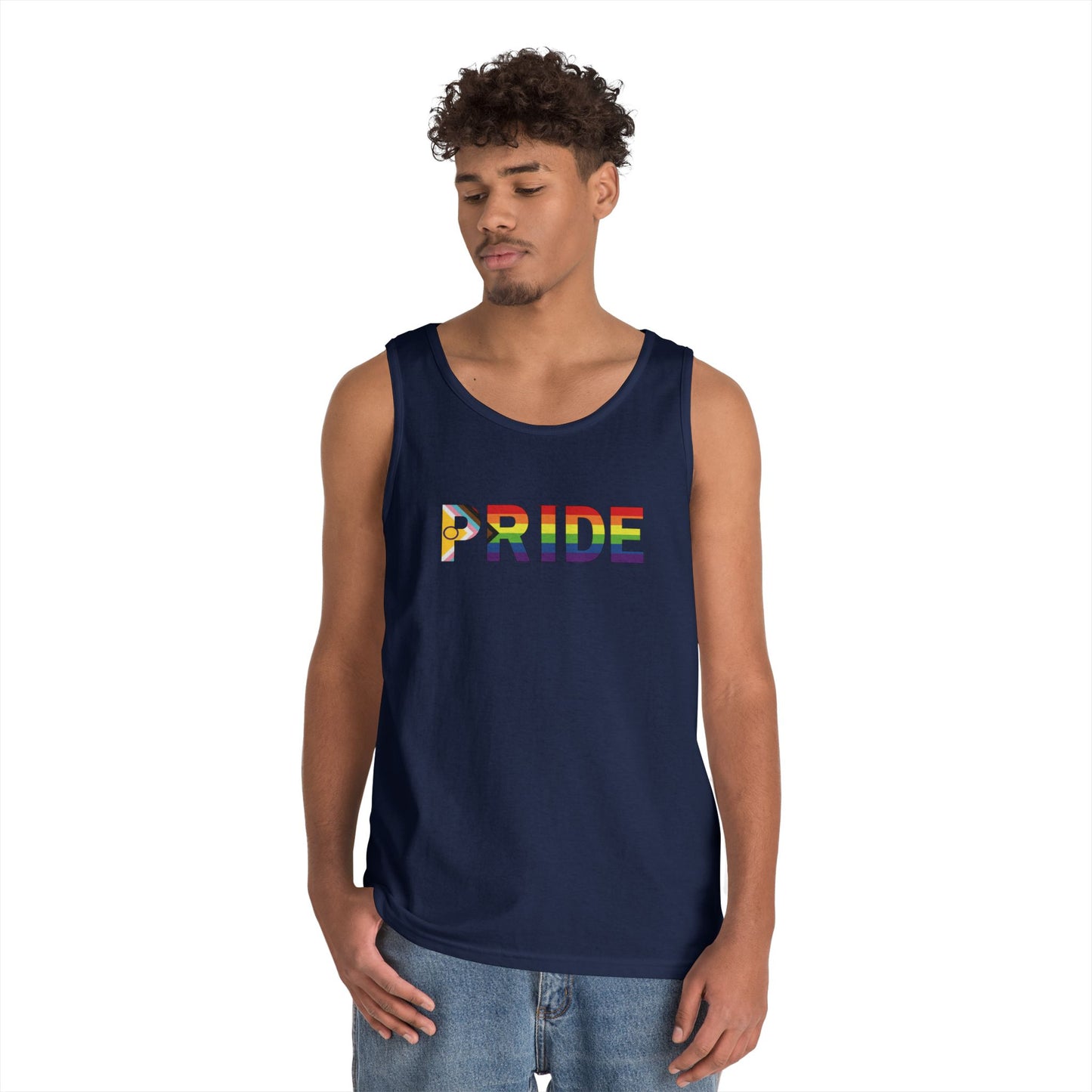 Inclusive Rainbow PRIDE Unisex Heavy Cotton Tank Top