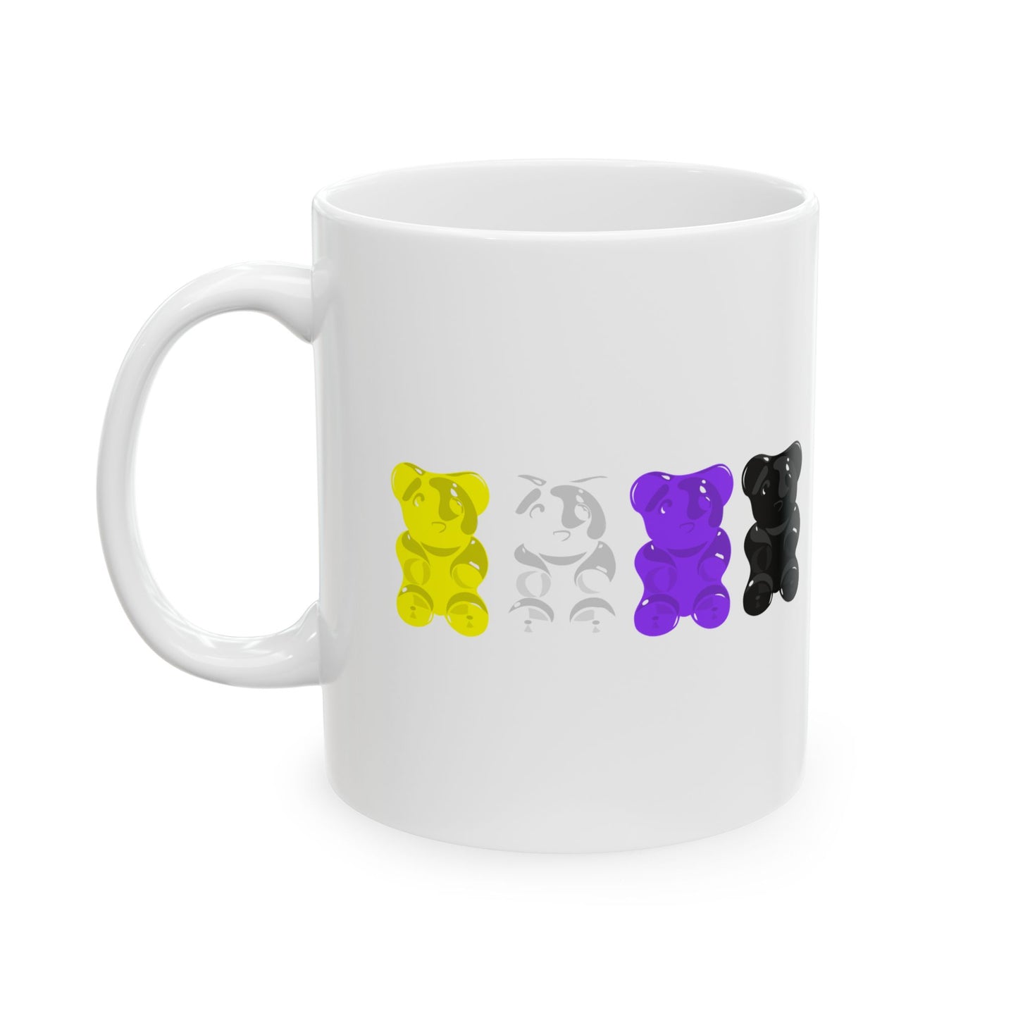 Nonbinary Pride Gummy Bears Coffee Mug (11oz/15oz)