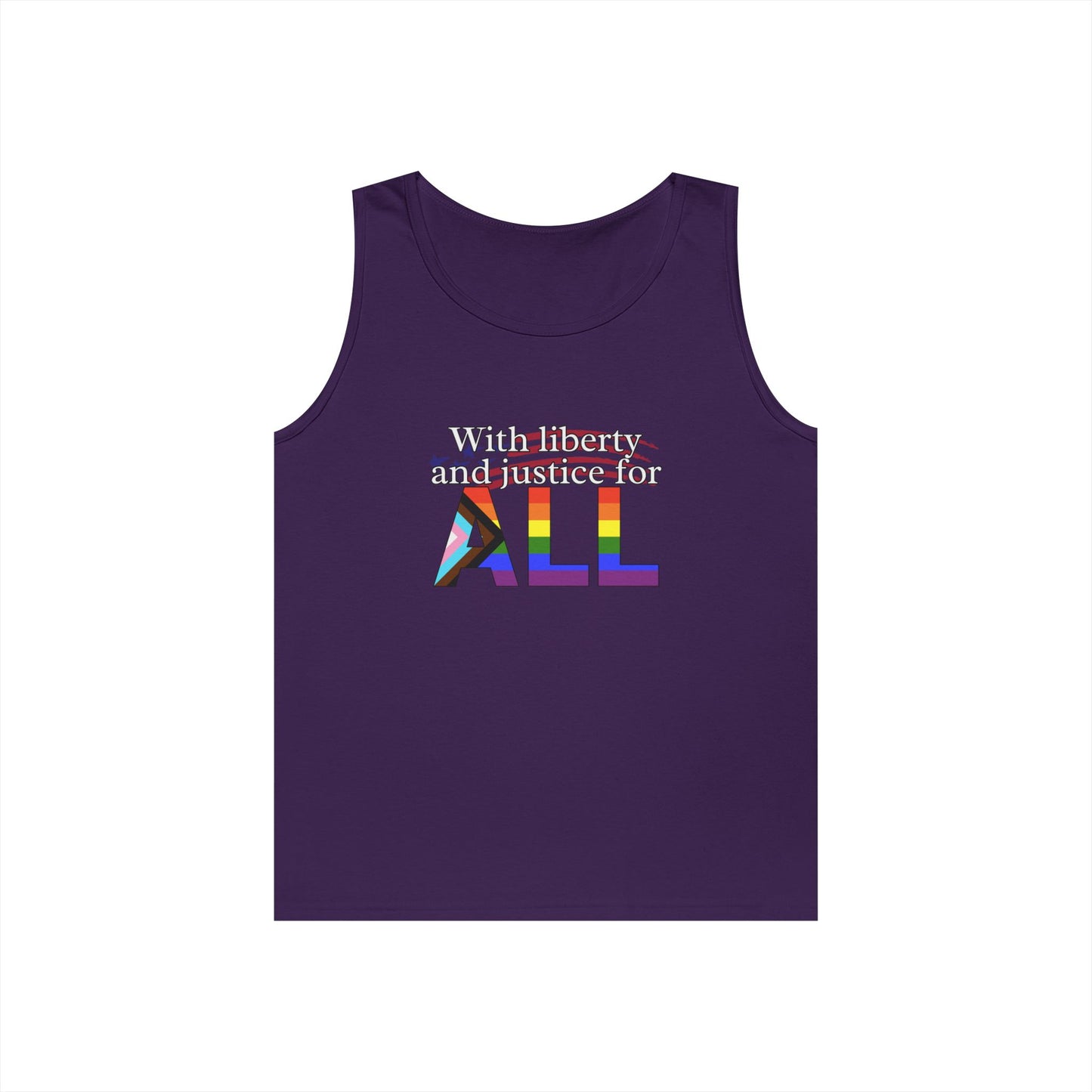 With Liberty and Justice for ALL Unisex Heavy Cotton Tank Top