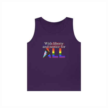 With Liberty and Justice for ALL Unisex Heavy Cotton Tank Top