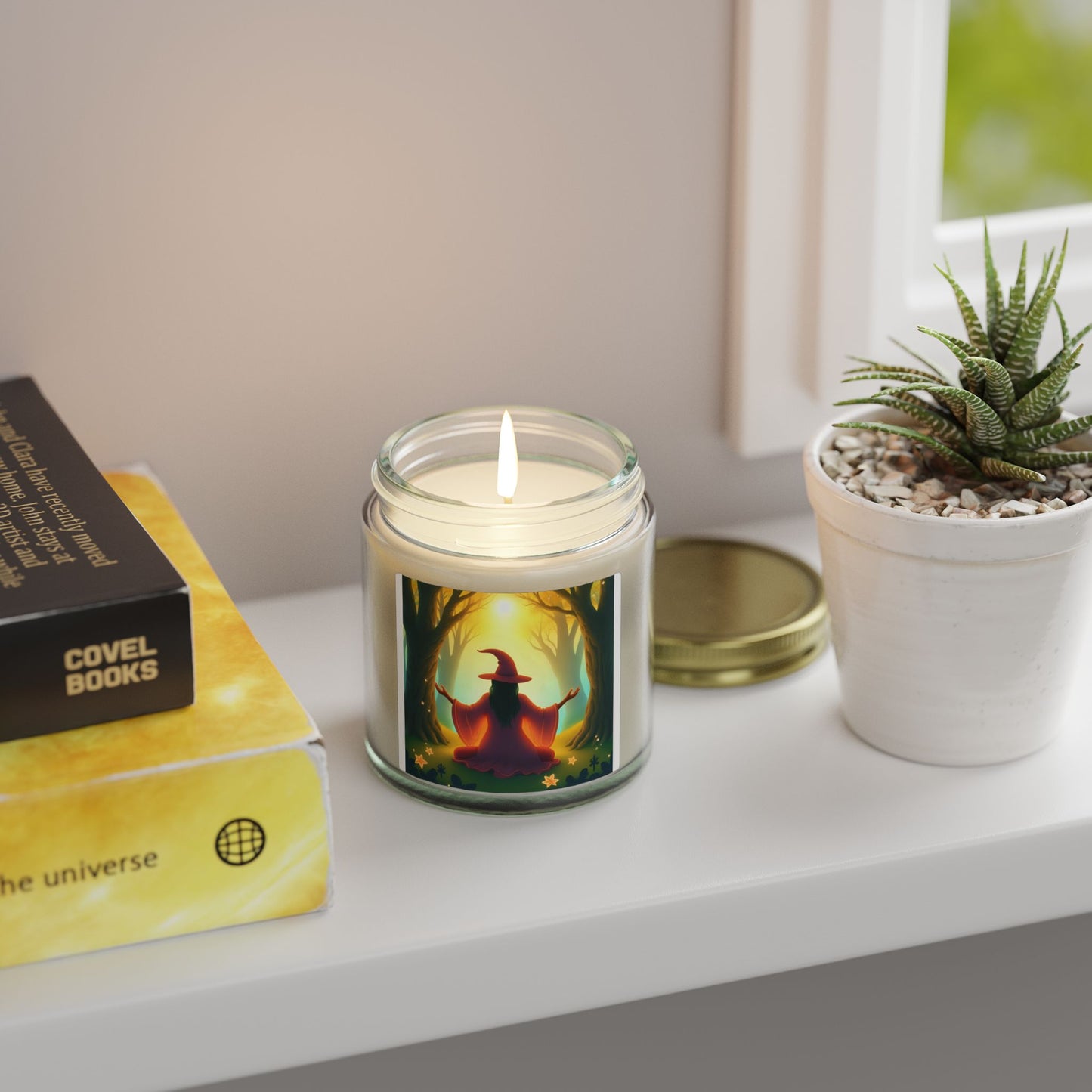 Forest Witch Meditation Scented Candles, Coconut Apricot Wax (4oz, 9oz)