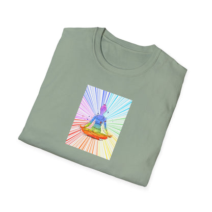 Fractal Rainbow Yoga Unisex Softstyle T-Shirt