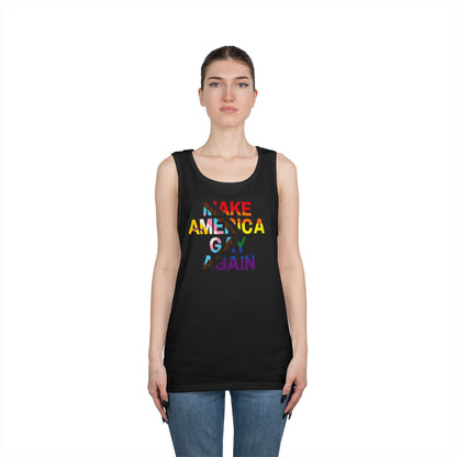 MAGA Make America Gay Again Unisex Heavy Cotton Tank Top