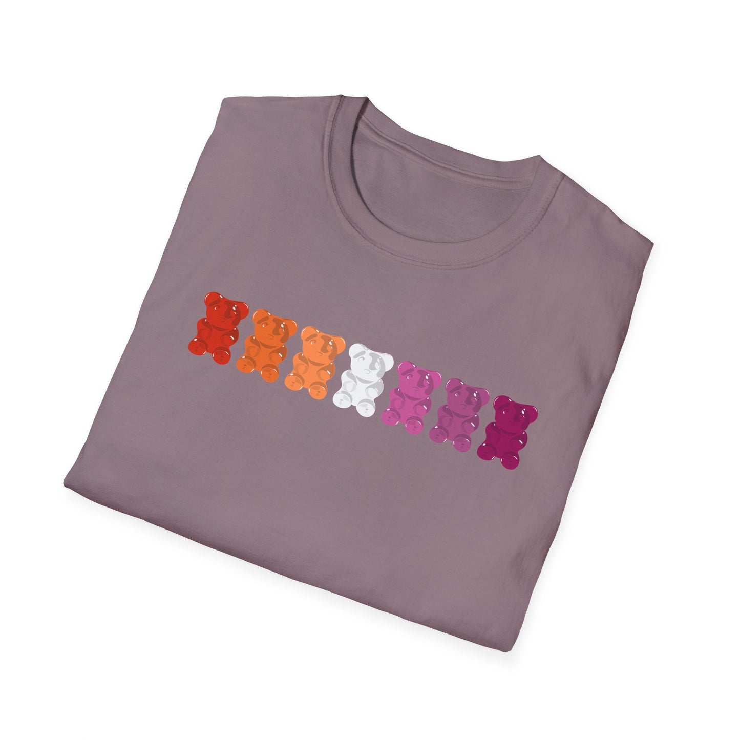 Lesbian Pride Gummy Bears Unisex Softstyle T-Shirt