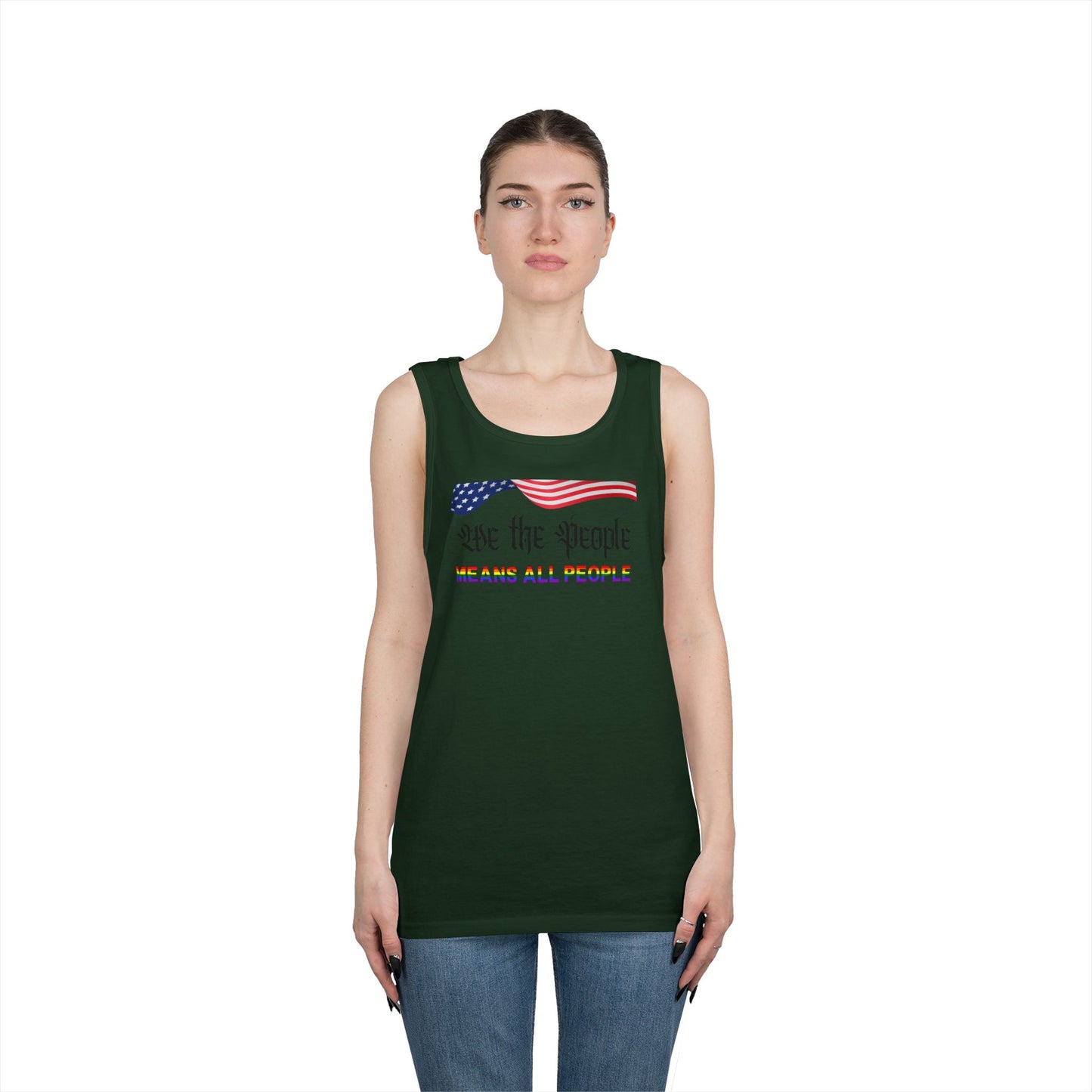 We the People Means All People Unisex Heavy Cotton Tank Top