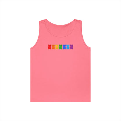 Rainbow Pride Gummy Bears Unisex Heavy Cotton Tank Top