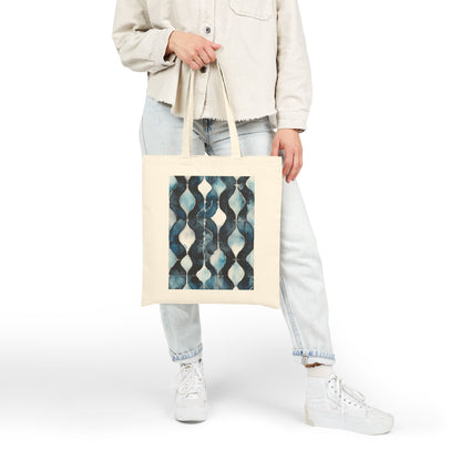 Watercolor Chain Cotton Canvas Tote Bag