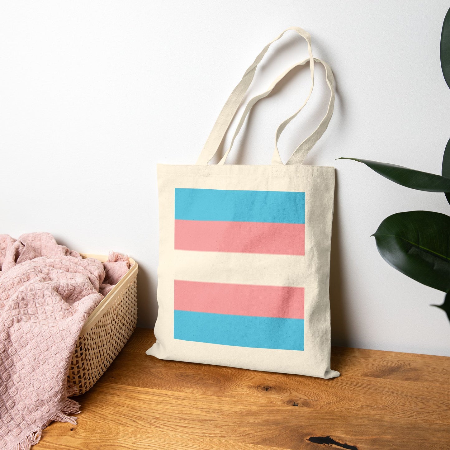 Trans Flag Pride Canvas Tote