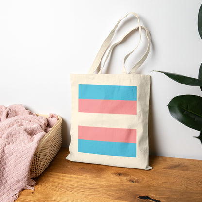 Trans Flag Pride Canvas Tote