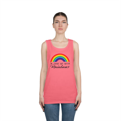 In June We Wear Rainbows Unisex Heavy Cotton Tank Top