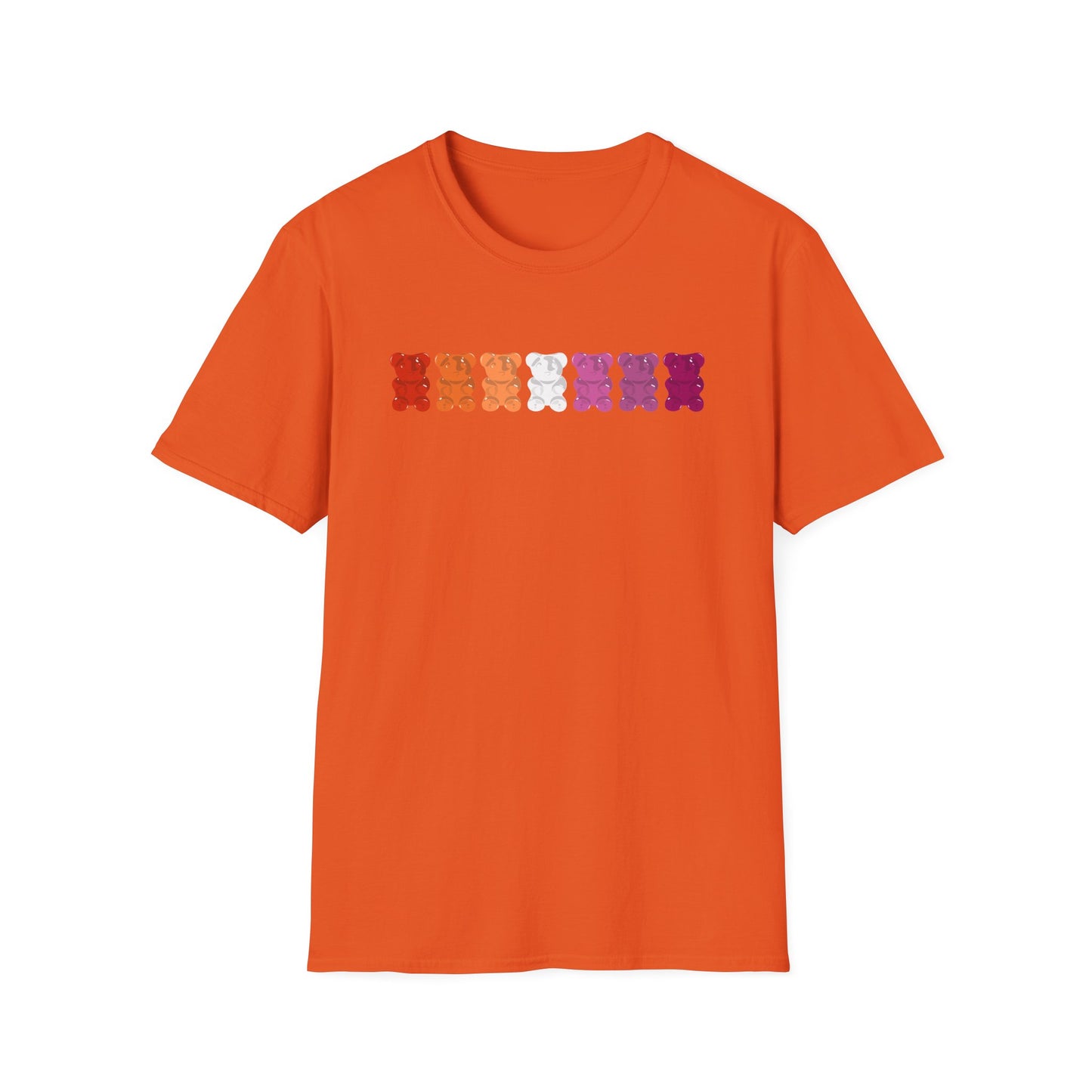 Lesbian Pride Gummy Bears Unisex Softstyle T-Shirt