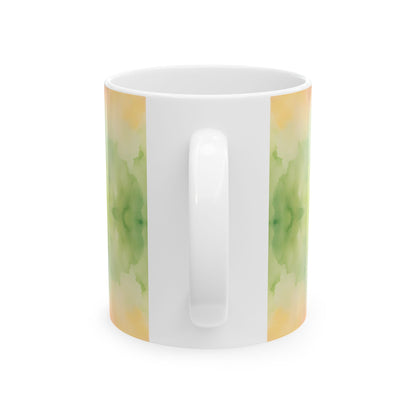 Watercolor Rainbow Ceramic Mug, (11oz, 15oz)