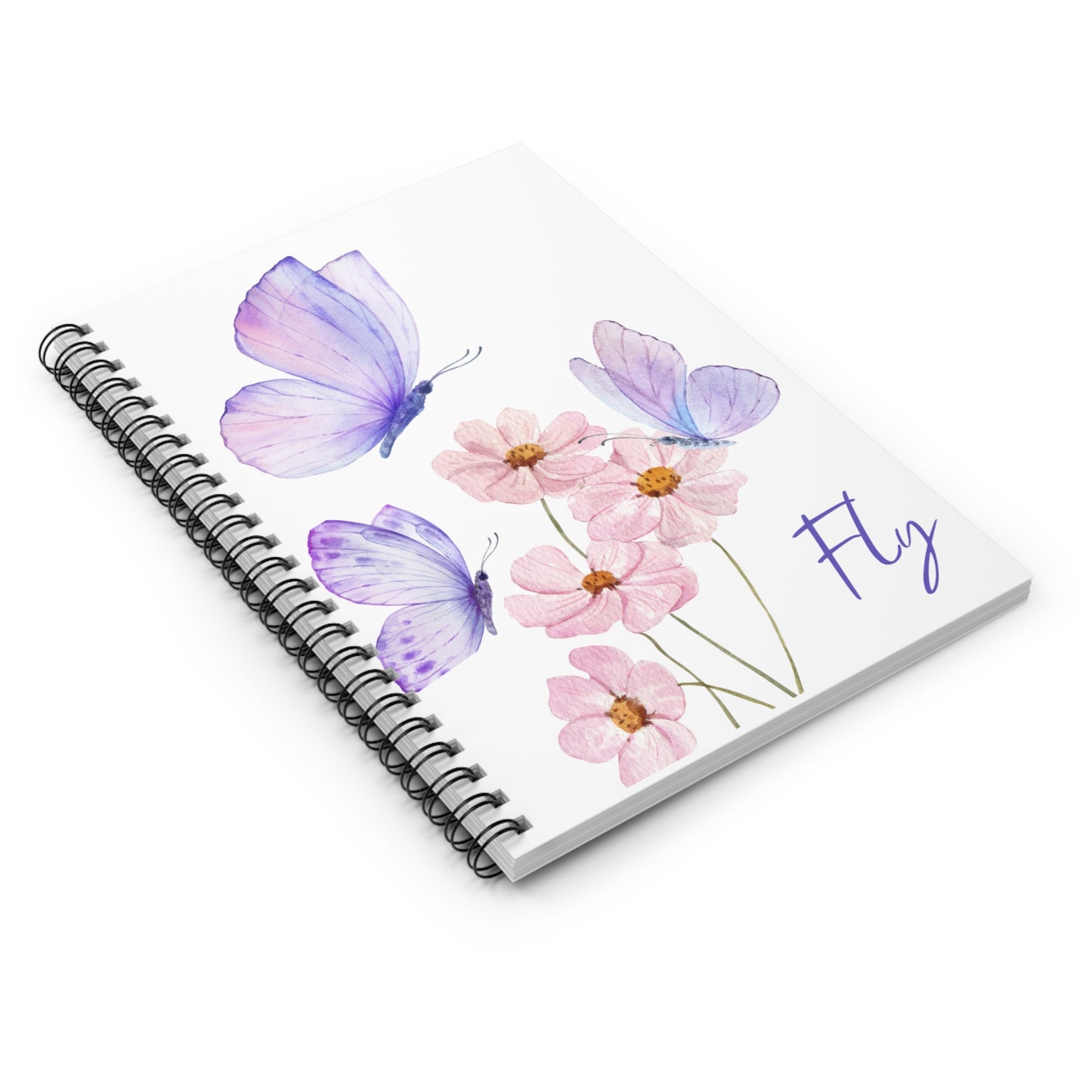Butterfly Fly Spiral Notebook - Ruled Line