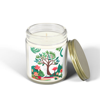 Garden of Mindfulness Scented Candles, Coconut Apricot Wax (4oz, 9oz)