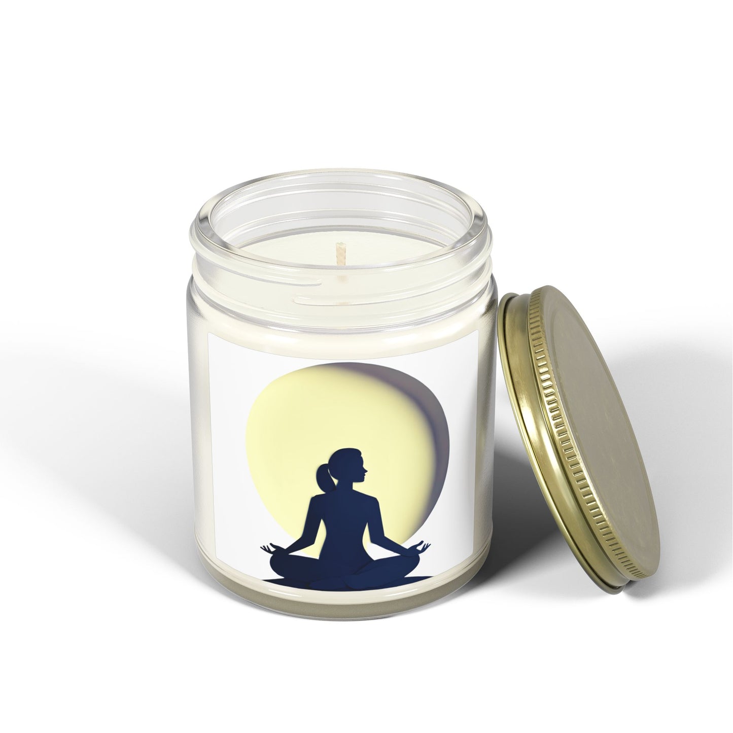 Yoga Moon Meditation Scented Candles, Coconut Apricot Wax (4oz, 9oz)