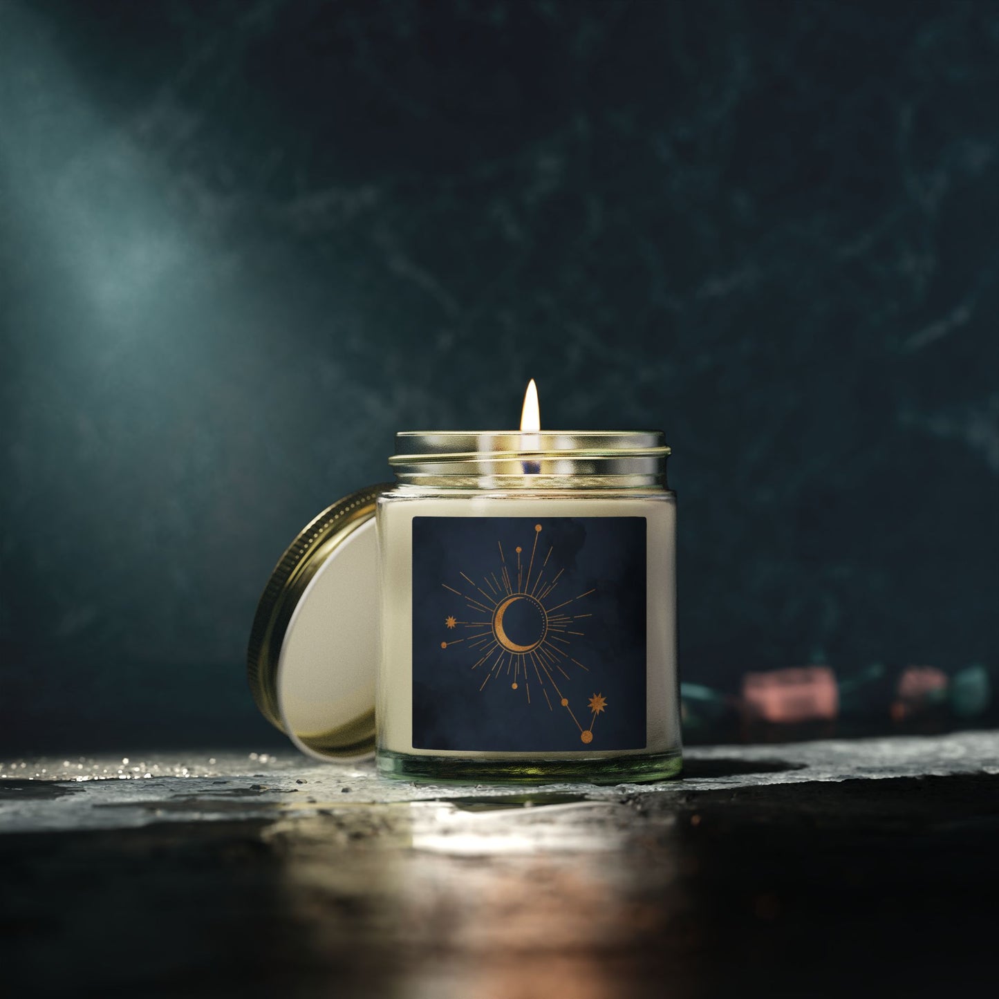 Cosmic Comforts Scented Candles, Coconut Apricot Wax (4oz, 9oz)