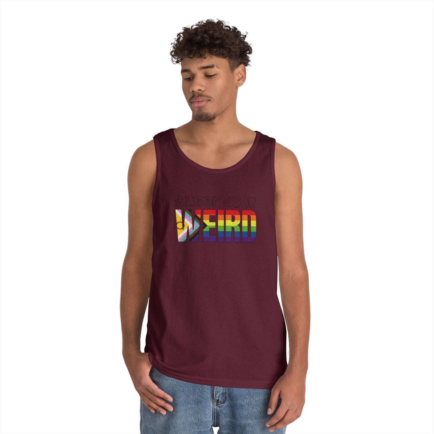 Queer As In Weird Unisex Heavy Cotton Tank Top