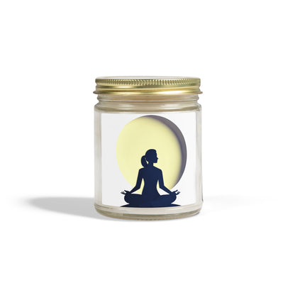 Yoga Moon Meditation Scented Candles, Coconut Apricot Wax (4oz, 9oz)