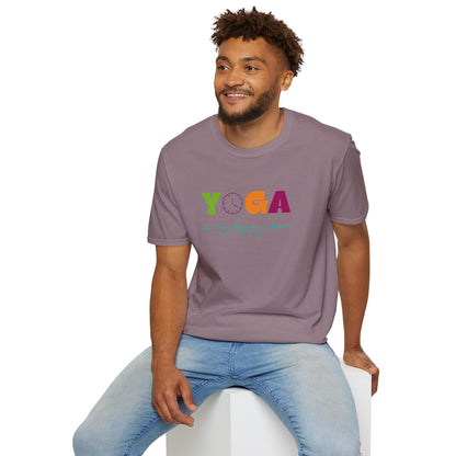 Yoga Is My Happy Hour Unisex Softstyle T-Shirt