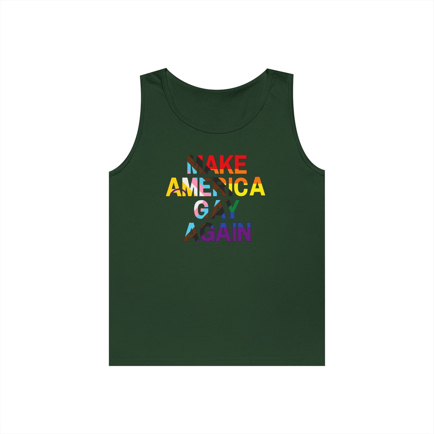 MAGA Make America Gay Again Unisex Heavy Cotton Tank Top