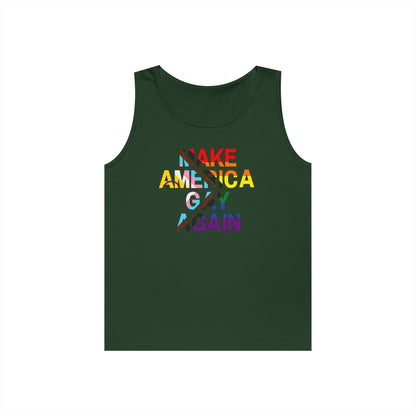 MAGA Make America Gay Again Unisex Heavy Cotton Tank Top