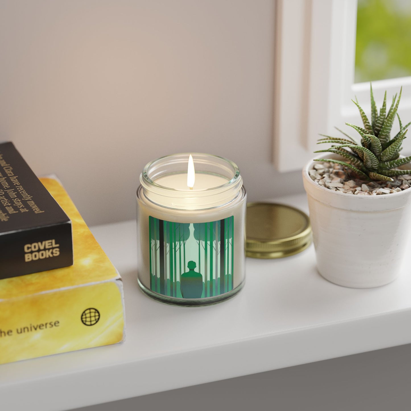 Forest of Mindfulness Scented Candles, Coconut Apricot Wax (4oz, 9oz)