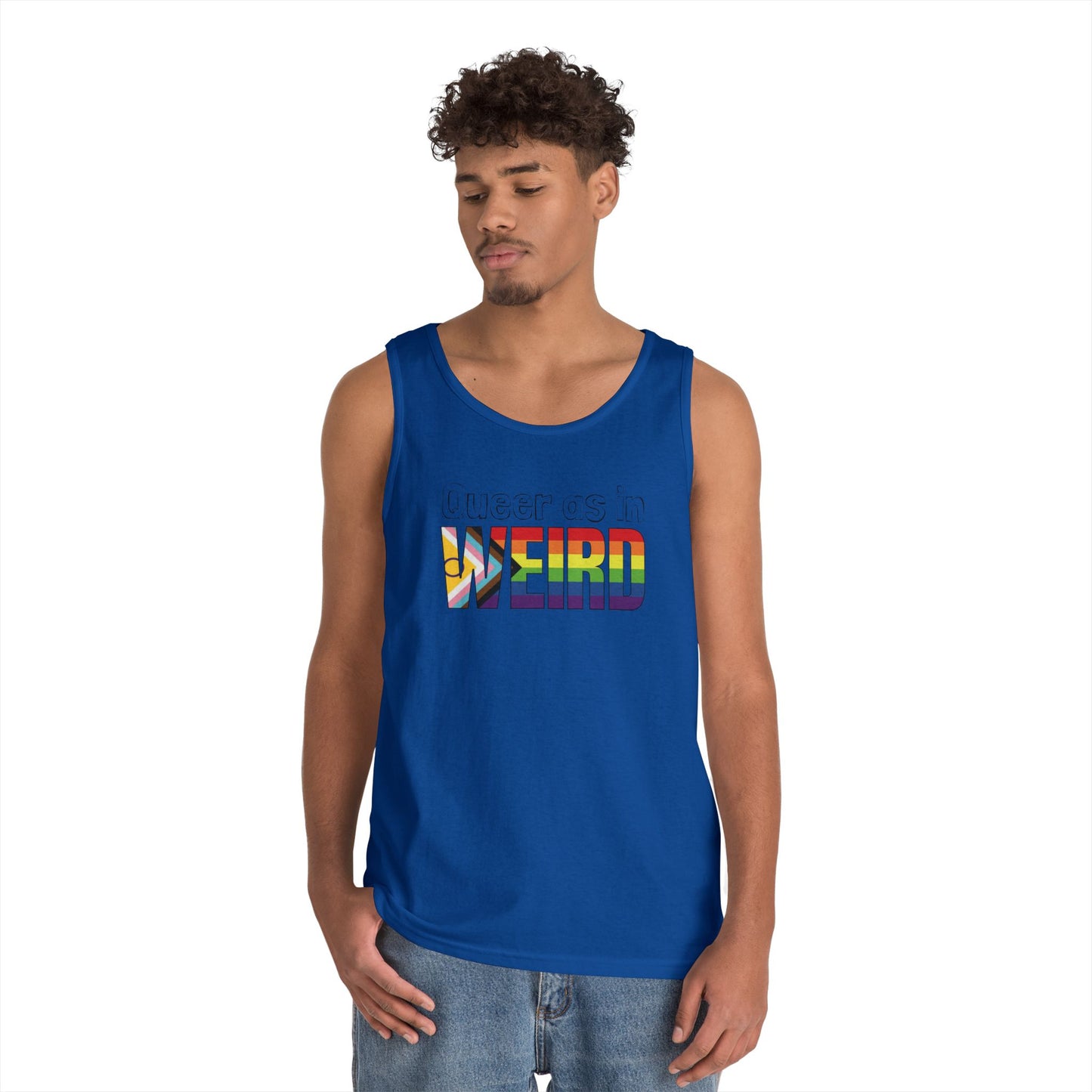 Queer As In Weird Unisex Heavy Cotton Tank Top