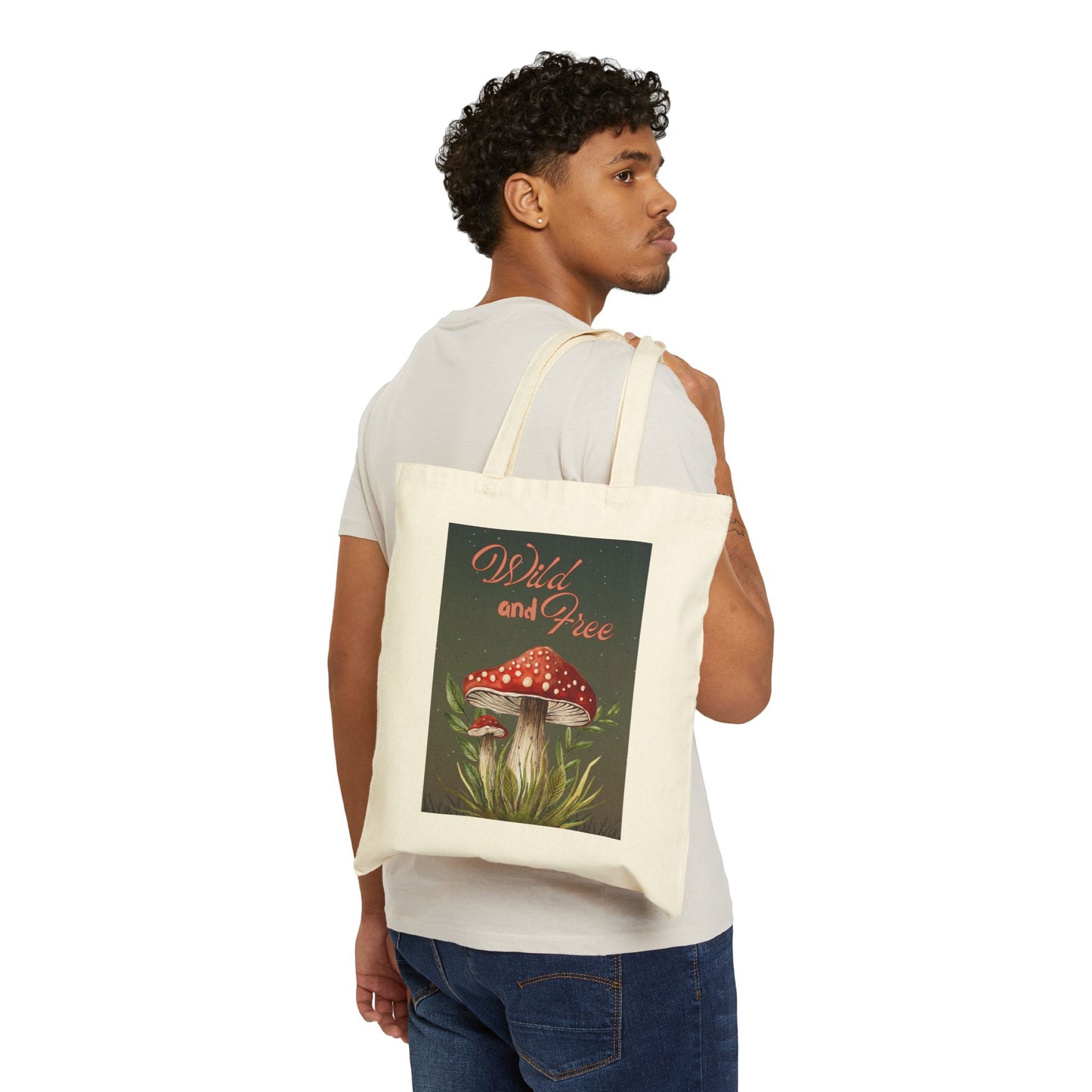 Wild and Free Cotton Canvas Tote Bag