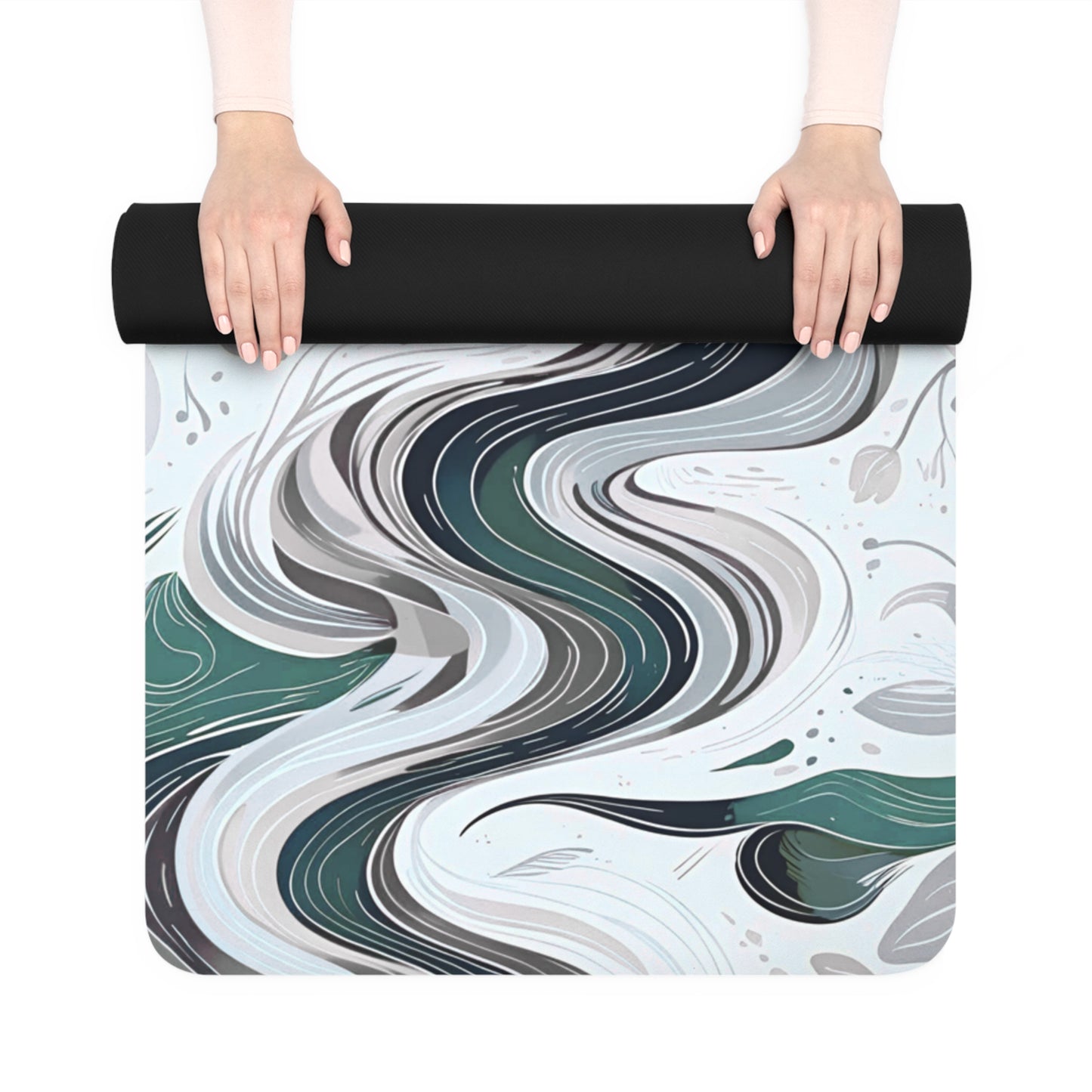 Lotus Swirl Rubber Yoga Mat