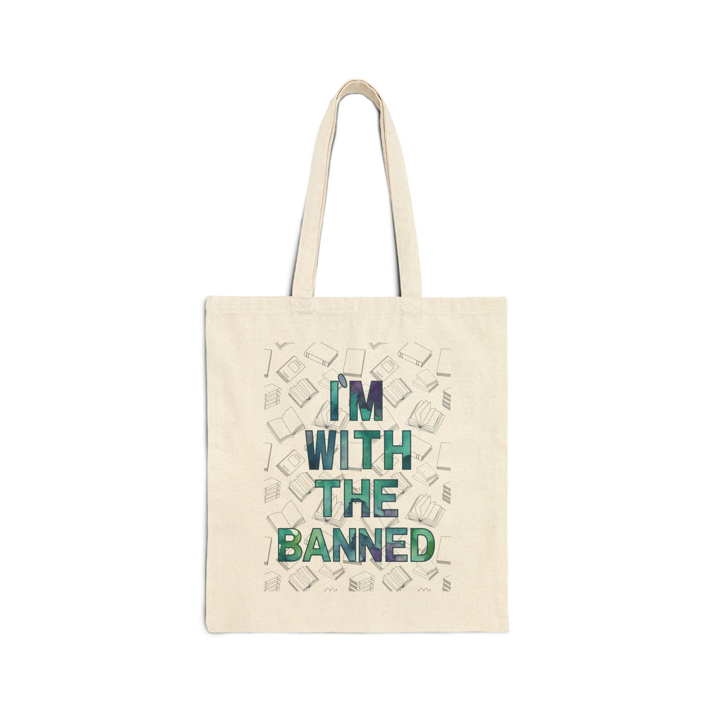 I'm With The Banned Cotton Canvas Tote Bag