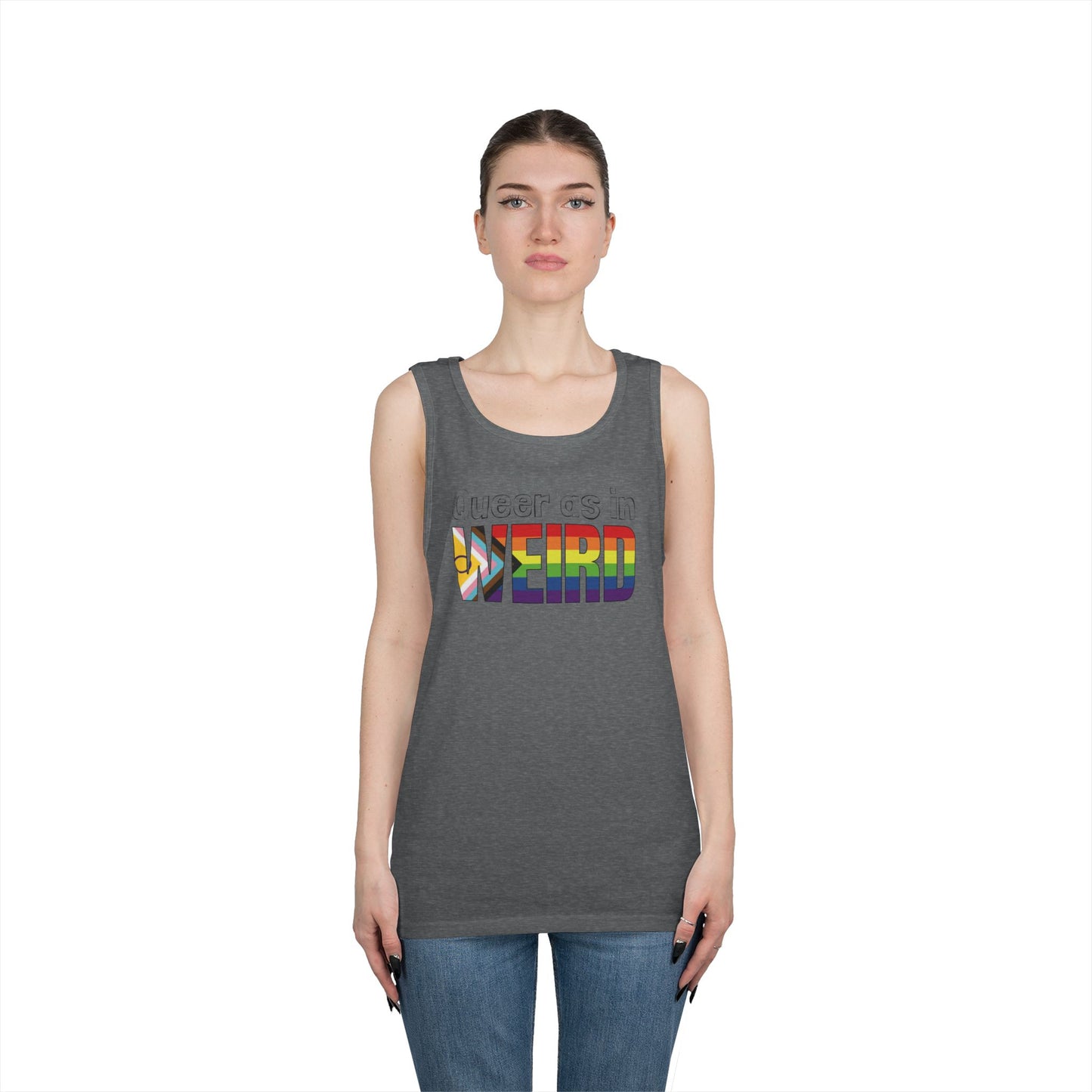 Queer As In Weird Unisex Heavy Cotton Tank Top