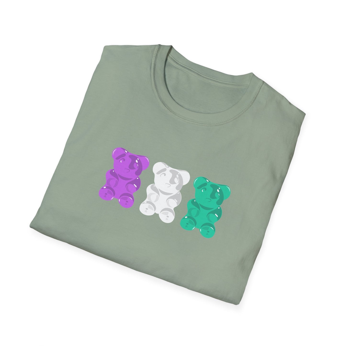 Genderqueer Pride Gummy Bears Unisex Softstyle T-Shirt