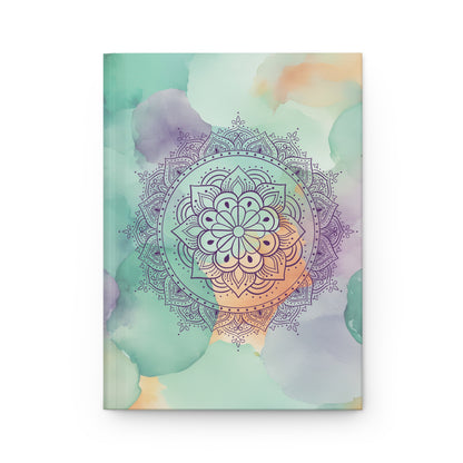 Watercolor Mandala Yoga Hardcover Journal Matte