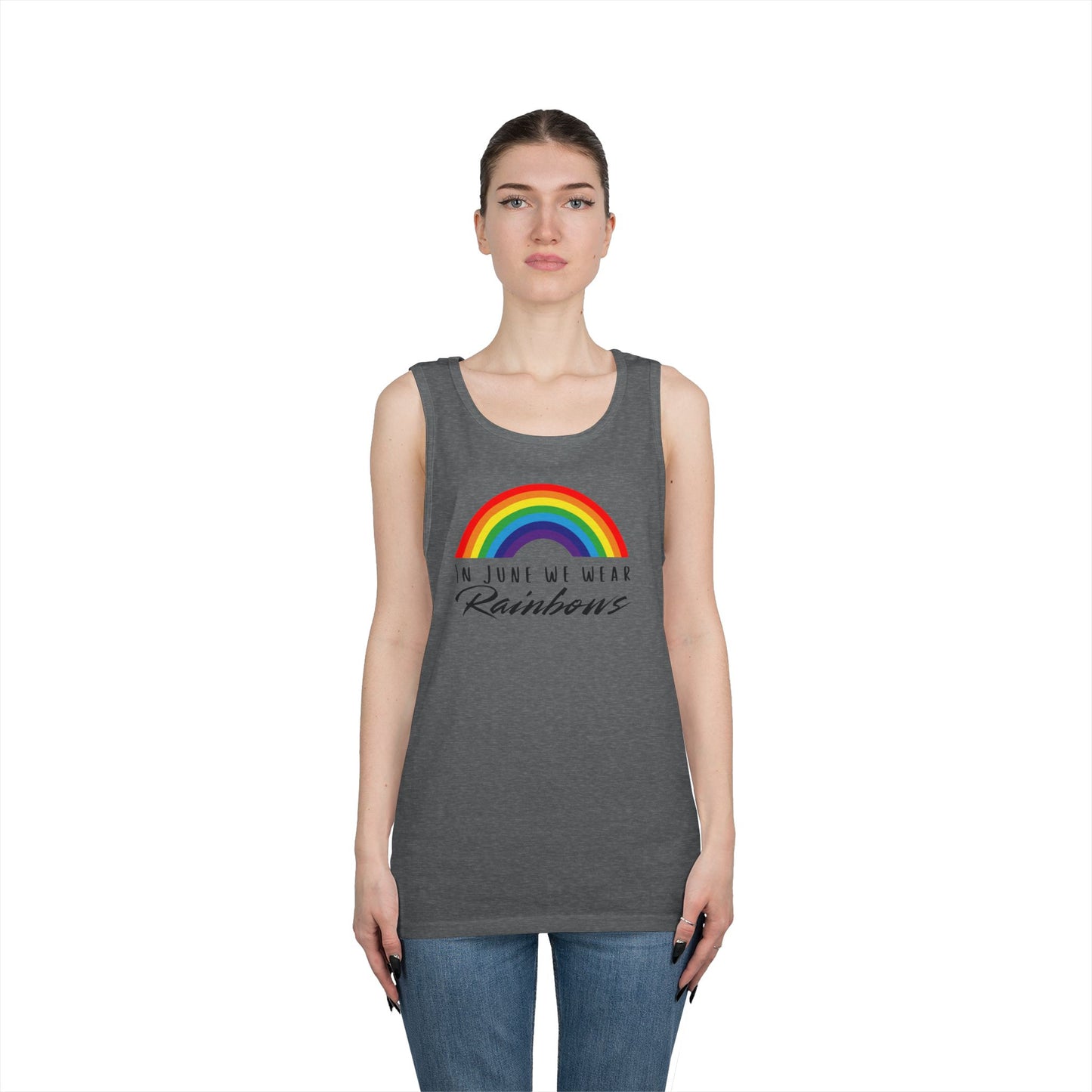 In June We Wear Rainbows Unisex Heavy Cotton Tank Top