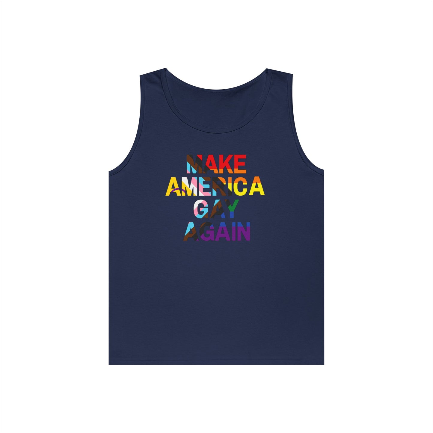 MAGA Make America Gay Again Unisex Heavy Cotton Tank Top